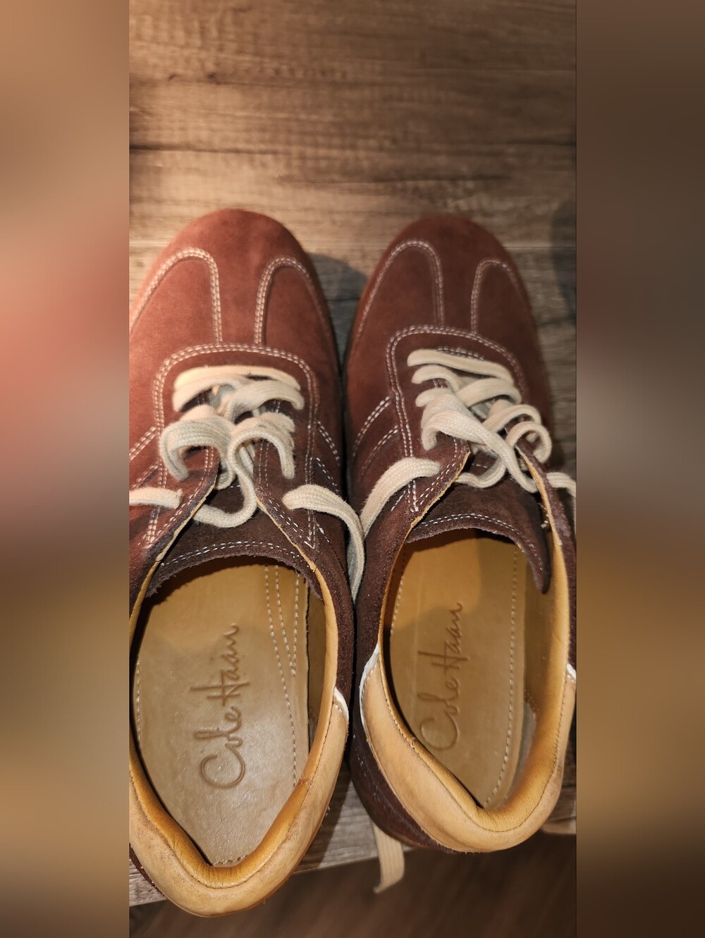 Cole Haan Men's Brown Suede Casual Lace-Up NIKE AIR Sneakers - Picture 8 of 11